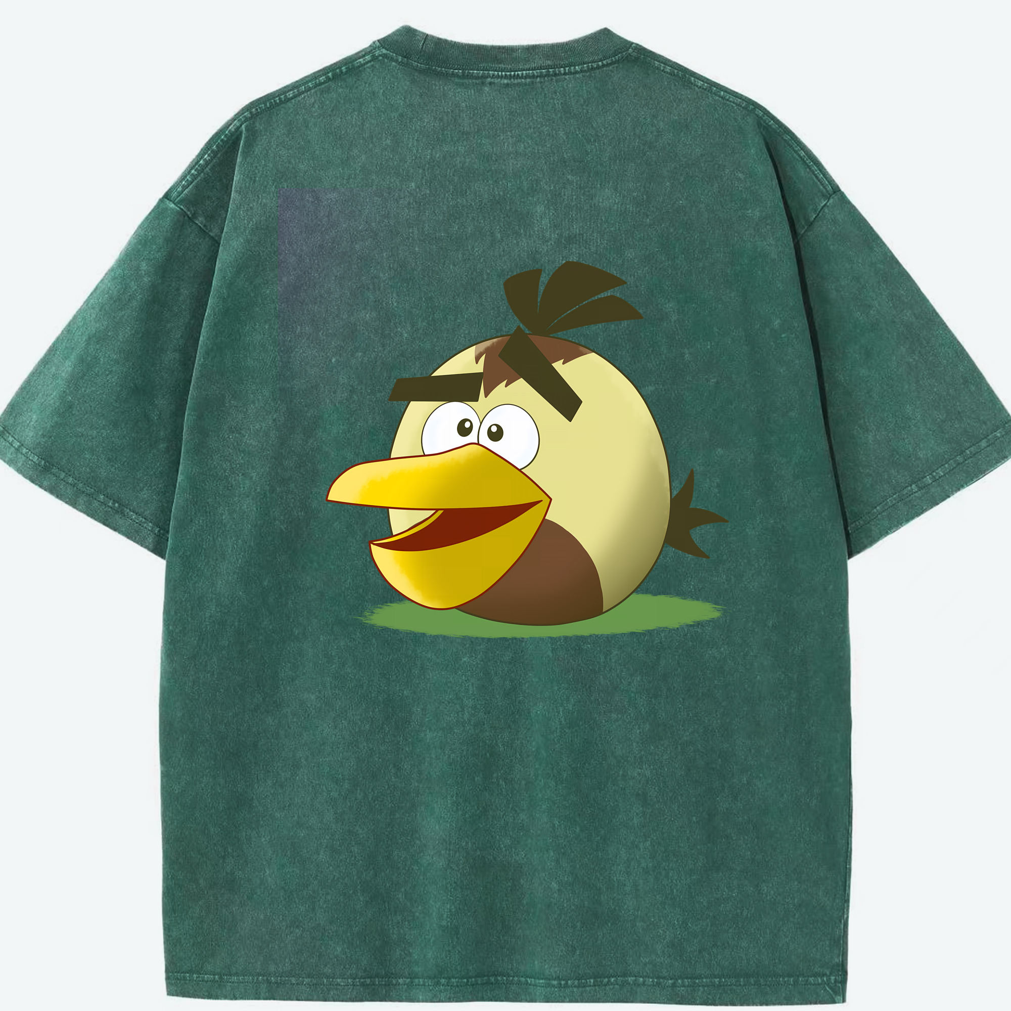 （画像用） Angry Birds アングリーバード 綿100% ヴィンテージ風 半袖Tシャツ（背面プリント）